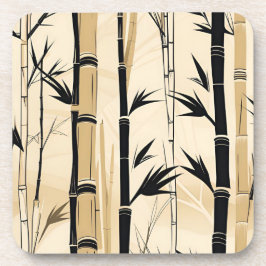 Juego de Posavasos de Bambú Art Déco
