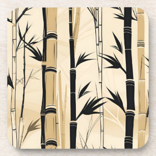 Juego de Posavasos de Bambú Art Déco