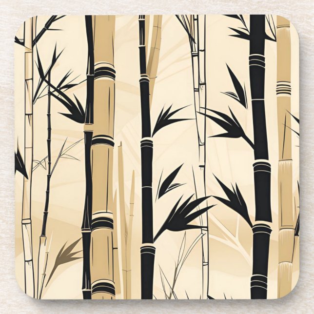 Juego de Posavasos de Bambú Art Déco (Frente)