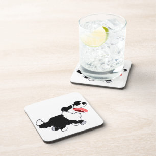 Juego de Posavasos de Border Collie de Dibujos Ani