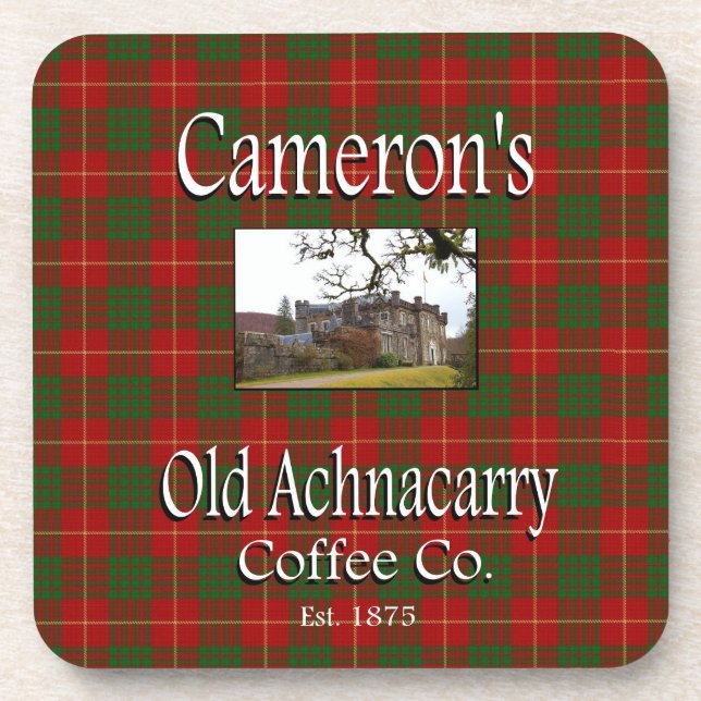Juego de Posavasos de Cameron's Old Achnacarry Cof (Frente)
