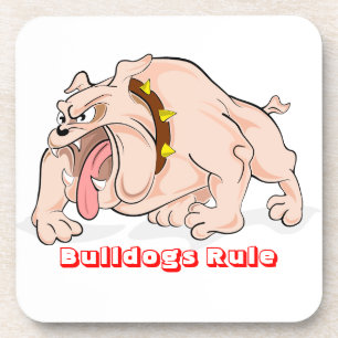 Juego de Posavasos de Dibujos Animados de Bulldogs