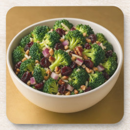 Juego de Posavasos de Ensalada de Brócoli y Nueces