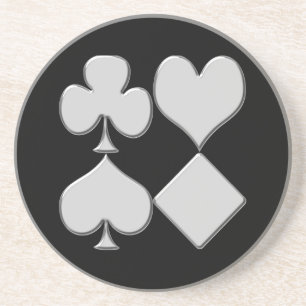 Juego de Posavasos de Palos de Baraja de Poker
