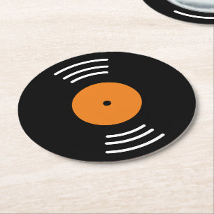 Juego de posavasos de papel con forma de disco de 