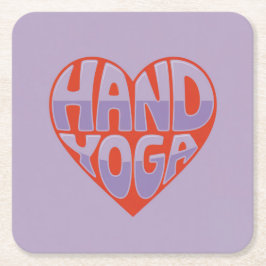 Juego de Posavasos de Papel Cuadrado de Yoga de Ma