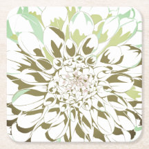 juego de posavasos de papel de flor de dalia