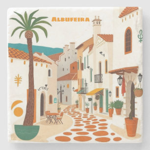 Juego de Posavasos de Piedra Albufeira Algarve Bar