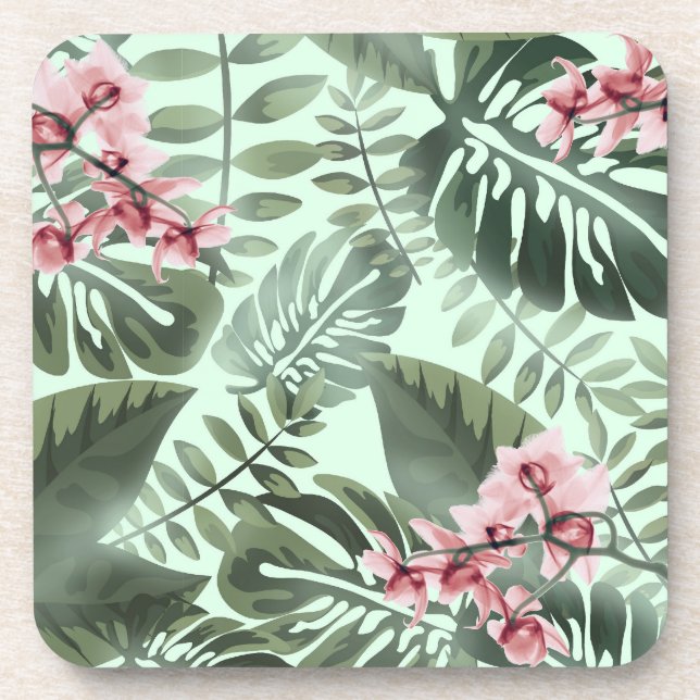 Juego de posavasos de plástico con estampado de ju (Frente)