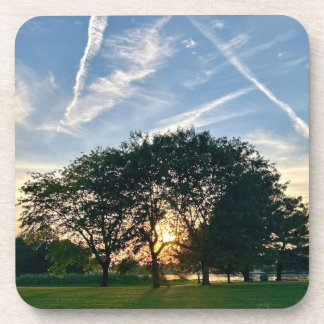 Juego de posavasos del atardecer del Medio Oeste