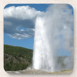 Juego de posavasos del géiser Old Faithful
