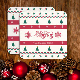 Juego de Posavasos Personalizados de Navidad con Á
