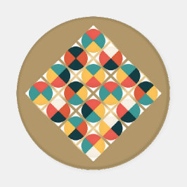 Juego de Posavasos Redondos Geométricos de Oro Mod
