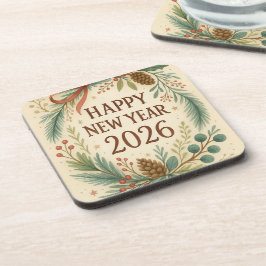 juego de posavasos rústicos para feliz año nuevo 2