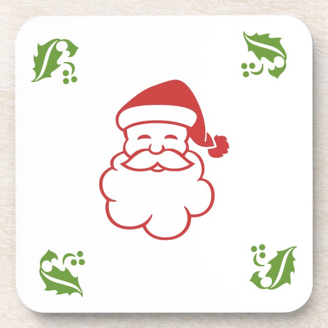 Juego de posavasos - Santa y Acebo (Frente)