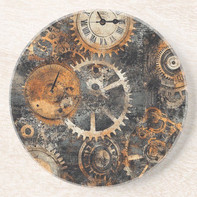 Juego de Posavasos Vintage Steampunk (Frente)