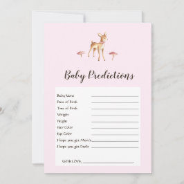 Juego de predicciones de Baby Shower para ciervos 