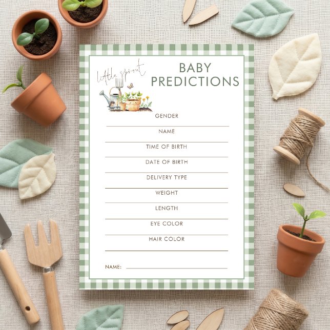 Juego de Predicciones Little Sprout Tarjeta para B (Subido por el creador)