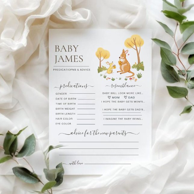 Juego de predicciones para bebés canguro de Woodla (Subido por el creador)