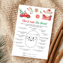 Juego de quién es más como Santa en Navidad