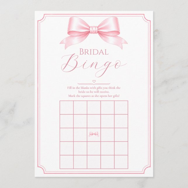Juego de regalo de bingo personalizable rosa para  (Anverso)