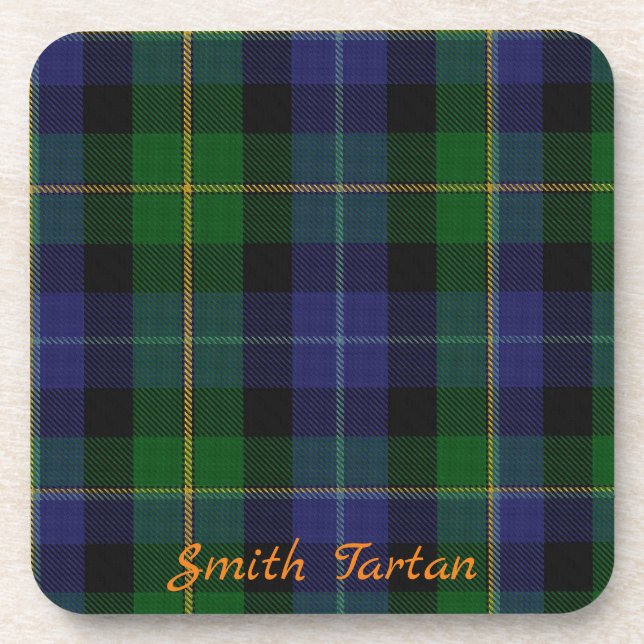 Juego de regalo de boda de posavasos Smith Tartán  (Frente)