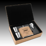 Juego de regalo de la máscara de cuero marrón clar<br><div class="desc">Todos nuestros frascos están hechos con acero inoxidable y envueltos elegantemente en nuestra terrastra láser grabable que es resistente al agua, fácil de limpiar y duradera para el uso diario. Tienen una capacidad de 6 fl oz y están disponibles en 7 opciones de color de cuero: Marrón oscuro, negro con...</div>