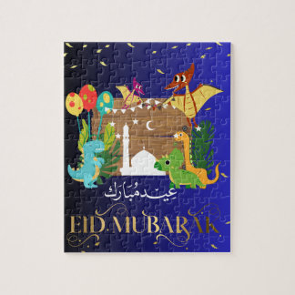 juego de rompecabezas de dinosaur eid mubarak