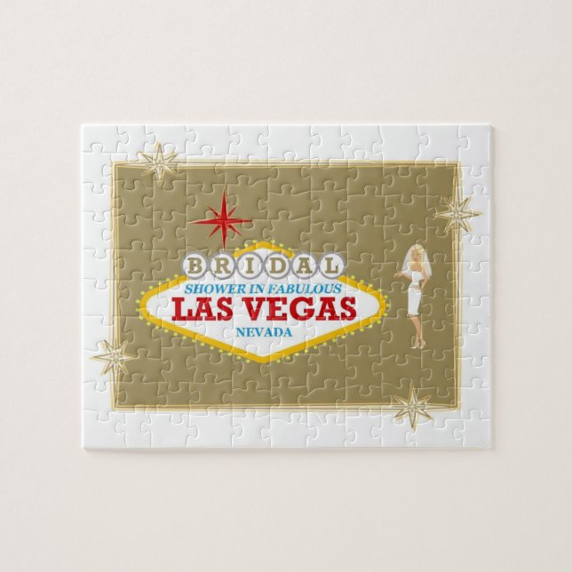 Juego de rompecabezas de ducha de novia (Horizontal)