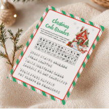 Juego de rompecódigos para la fiesta de Navidad