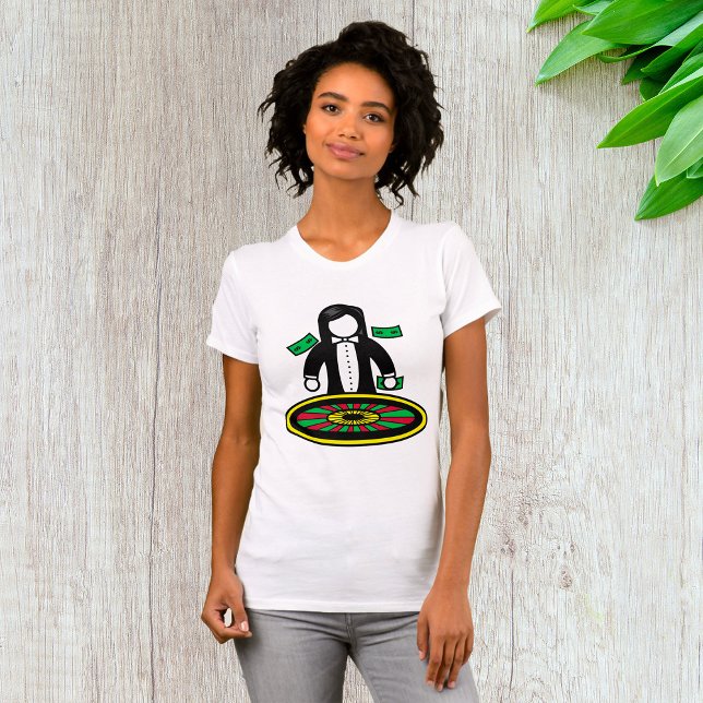 Juego de Ruleta Dealer Casino Camiseta para mujere (Subido por el creador)