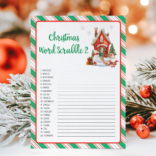 Juego de Scrabble de Palabras de Fiesta de Navidad