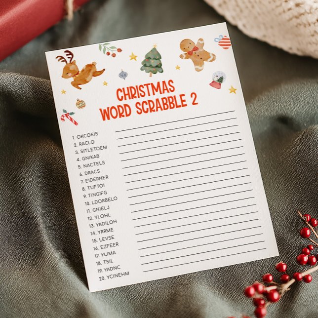 Juego de Scrabble de Palabras de Navidad (Christmas Party Games )