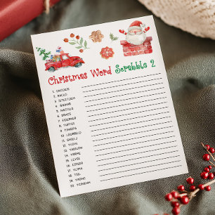 Juego de Scrabble de Palabras de Navidad de Santa