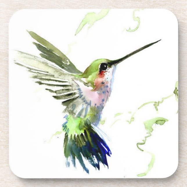 Juego de seis posavasos - Colibrí (Frente)