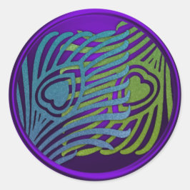 Juego de Sellos para sobres de pavo real 1104