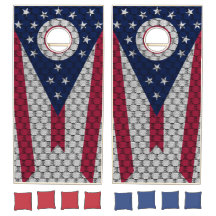 Juego de Tableros de Cornhole con Bandera de Ohio