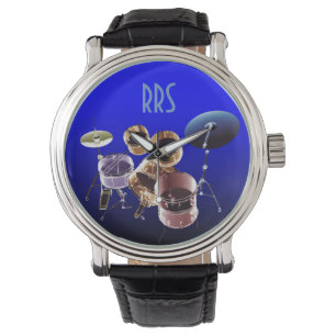 Juego de tambores Reloj de regalo monograma person