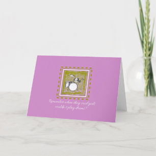 Juego de tambores Tarjeta de felicitación de alime