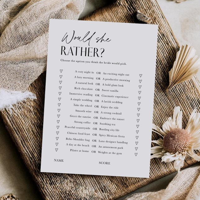 Juego de Tarjeta de Trivia de Ducha de Novia ¿Qué  (Subido por el creador)