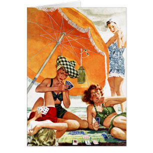 Juego de tarjeta en la playa de Alex Ross