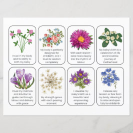 Juego De Tarjetas Con 8 Afirmaciones De Nacimiento