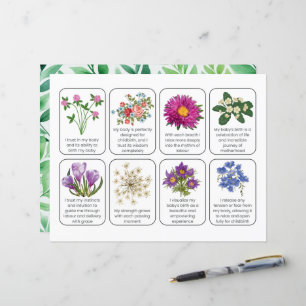 Juego De Tarjetas Con 8 Afirmaciones De Nacimiento