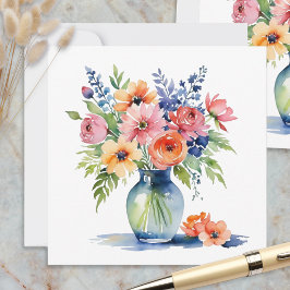 Juego de Tarjetas de Acuarela Floral para Cualquie