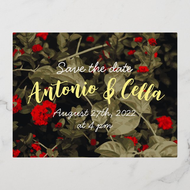 Juego de tarjetas de invitación de boda (Anverso)