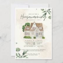 Juego de tarjetas de invitación para el calentamie