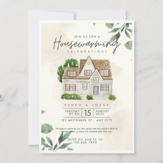Juego de tarjetas de invitación para el calentamie
