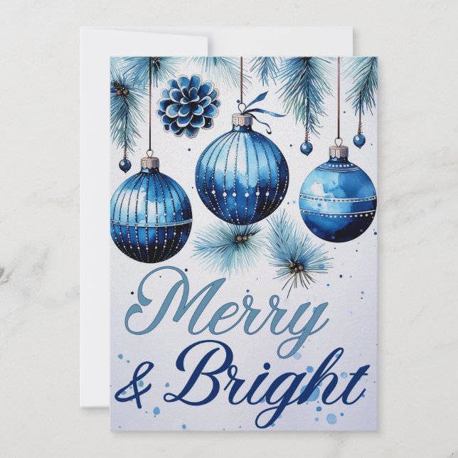 Juego de tarjetas de Navidades "Merry & Bright" (Anverso)