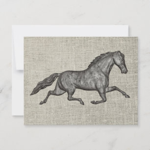 Juego de Tarjetas de Notas con Arte de Caballo Gri