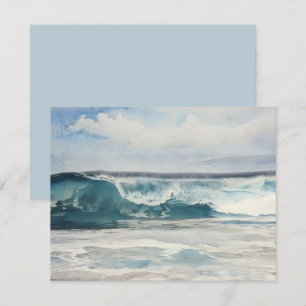 Juego de Tarjetas de Notas de Arte de Olas del Oca